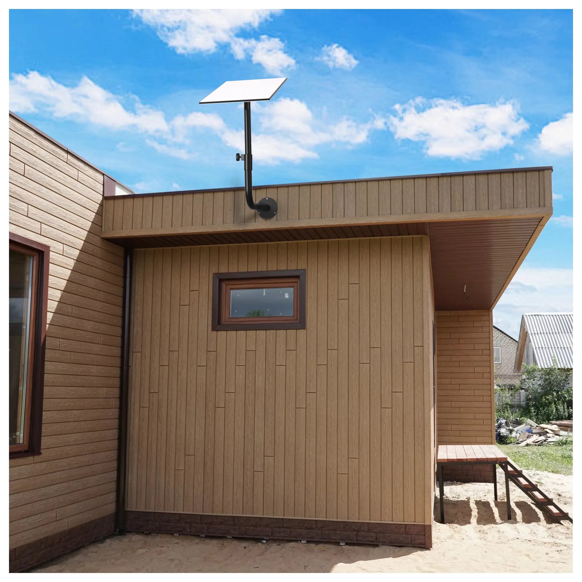 Starlink Gen 3 Antenna Bracket Mounted On Campervan Roof Rail
