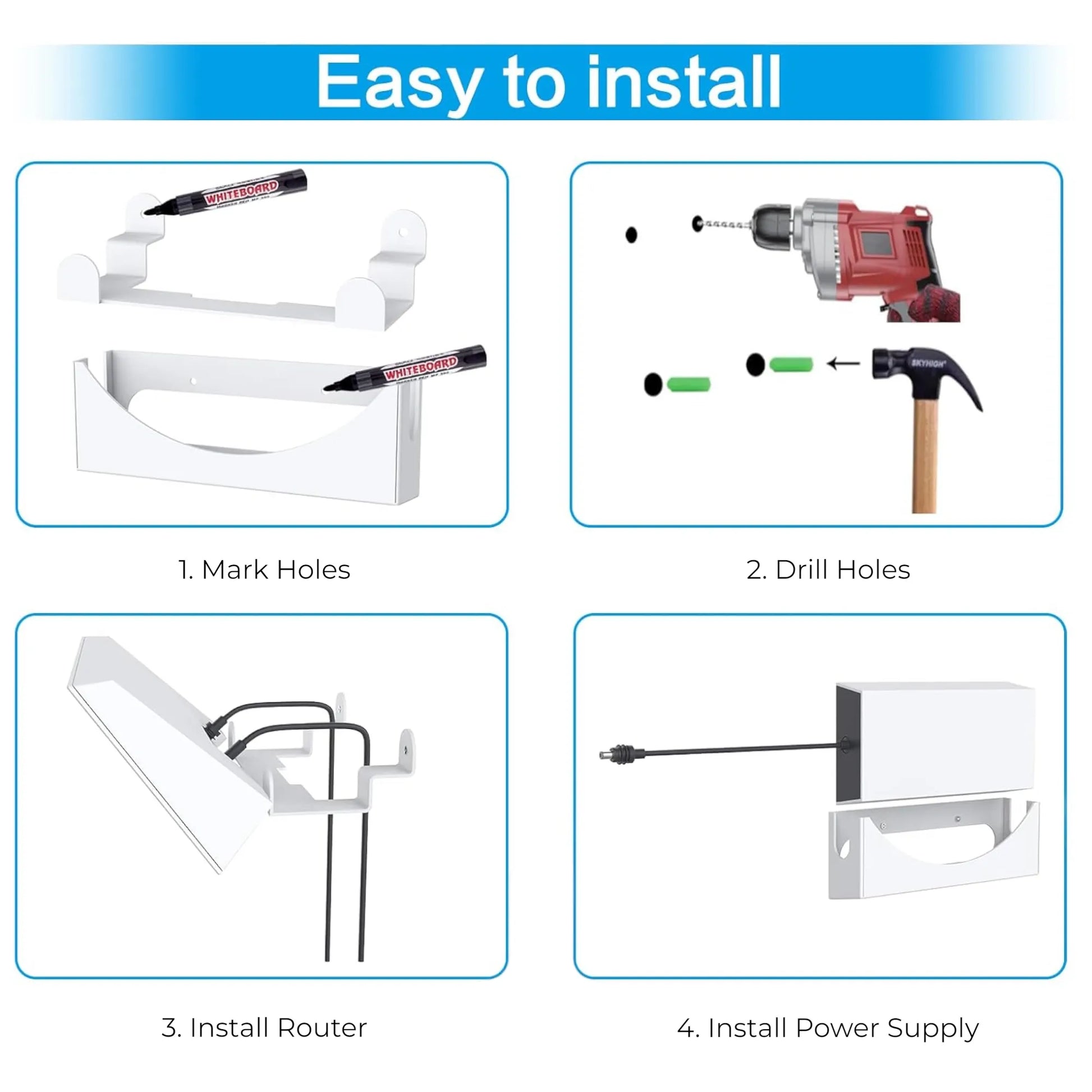 Starlink Gen 3 wall mount holder securing router off the bench