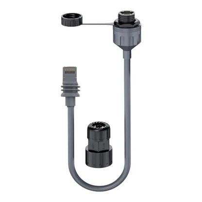 Starlink Gen 3 waterproof to RJ45 connector cable on workbench