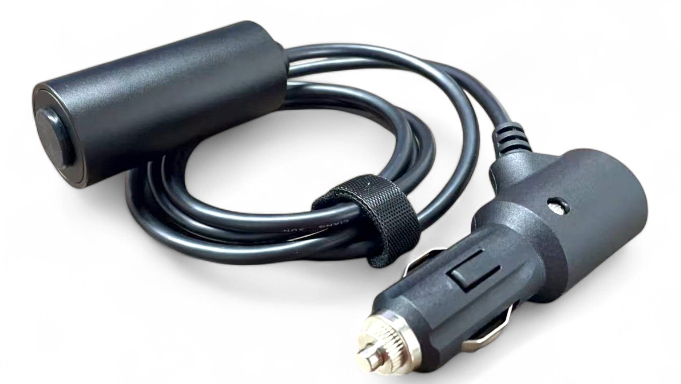 Starlink Car charger cable with plug on a white background
