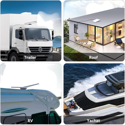 Starlink Mini base mount plate fixed to caravan roof