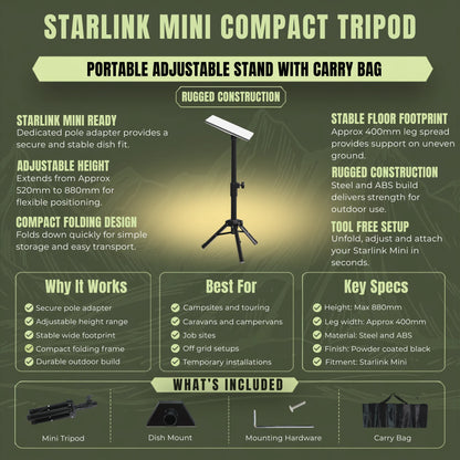 portable starlink mini tripod mount
