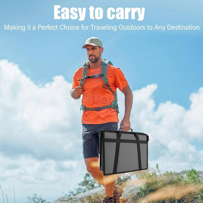 Starlink Mini carry case protecting dish during road trip