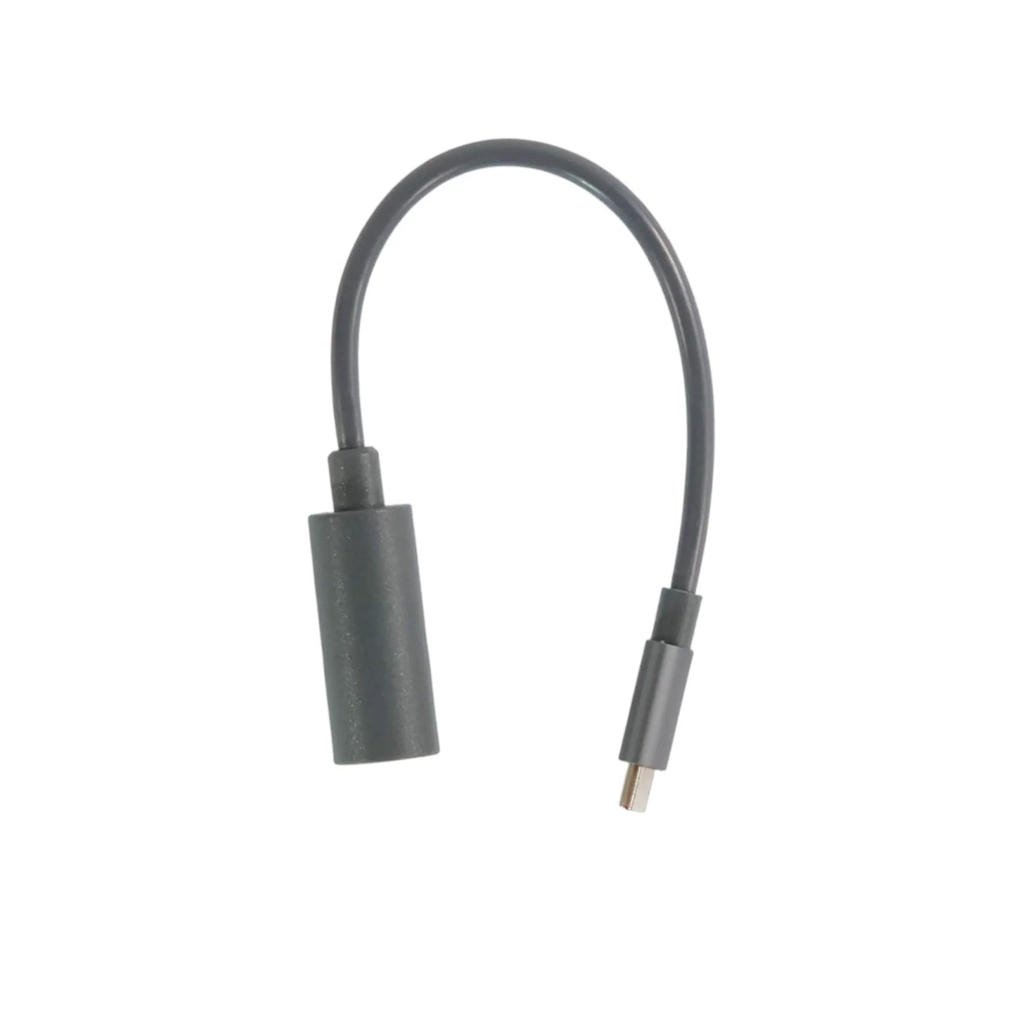 Starlink Mini female-to-USB-C male connector cable laid out on bench