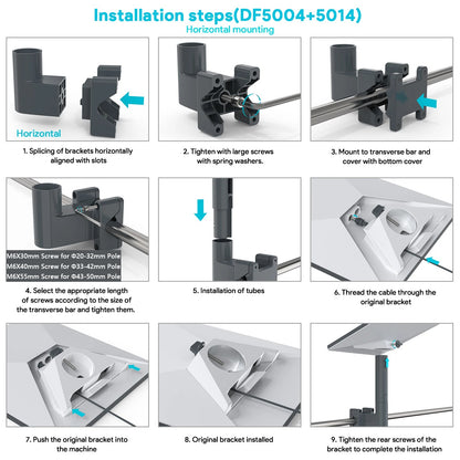 Starlink Mini clamp mount holding dish on steel mast outdoors