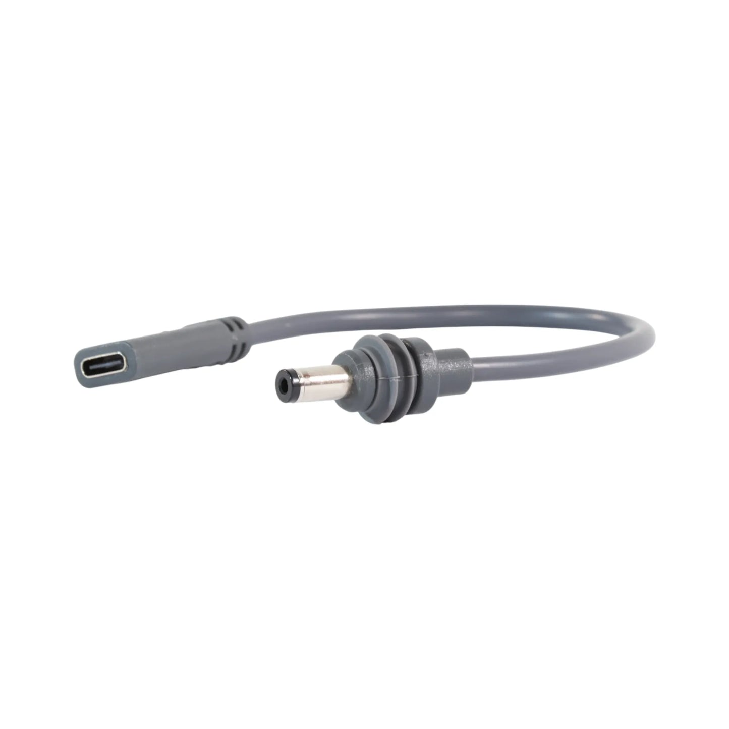 Starlink Mini male to USB-C female cable coiled beside Satellite hardware