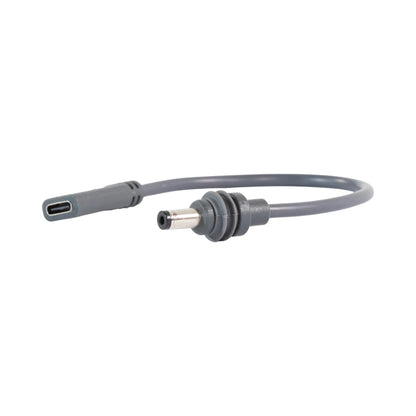 Starlink Mini male to USB-C female cable coiled beside Satellite hardware