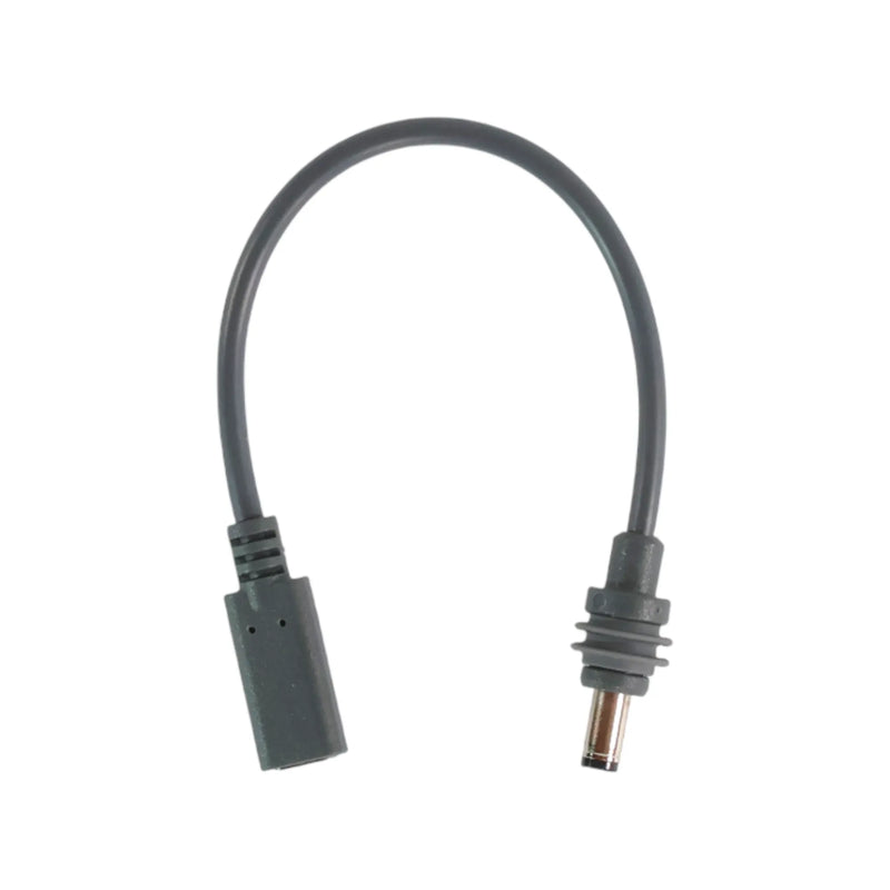 Starlink Mini male to USB-C female connector cable laid out on bench