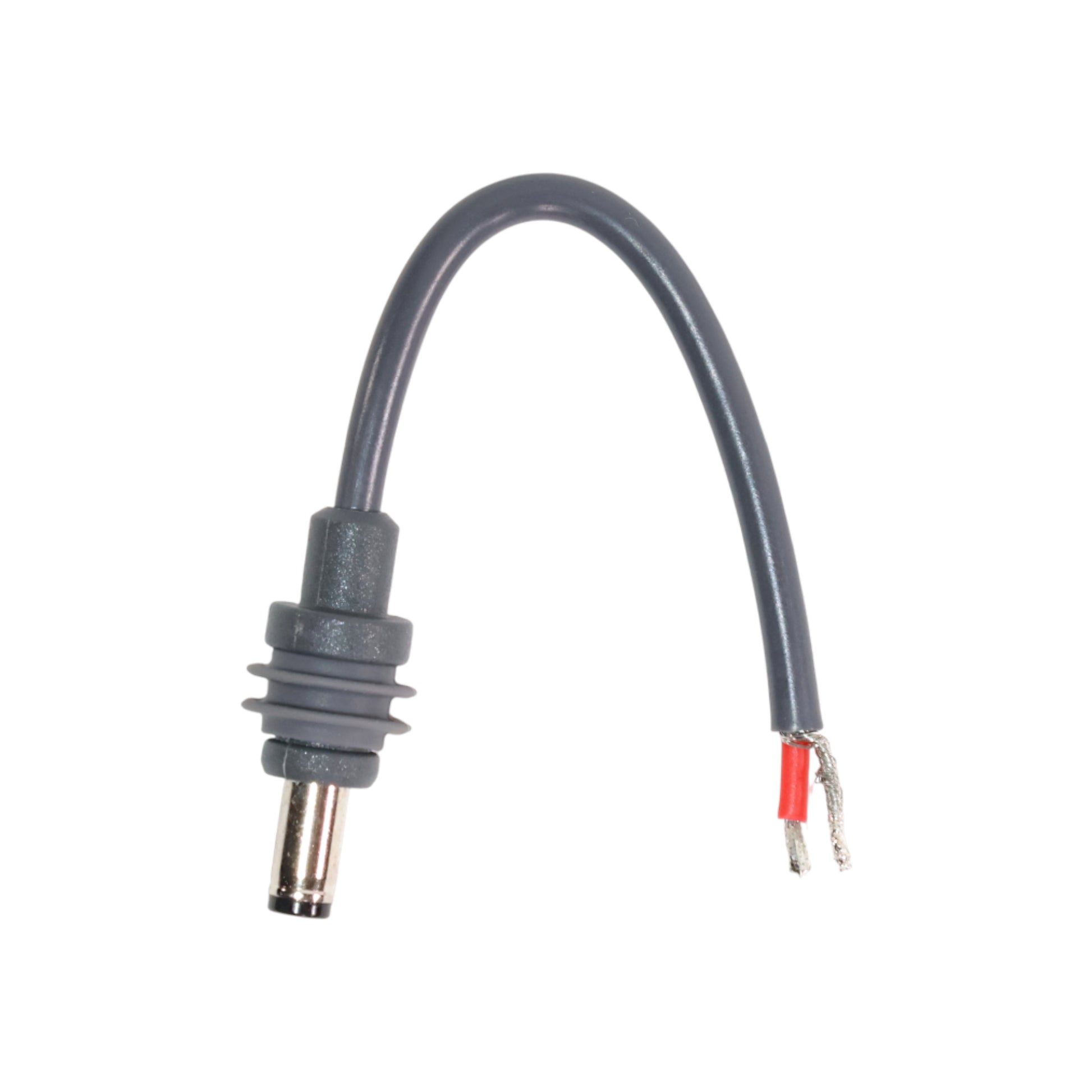 Starlink Mini male to bare wire connector cable laid out on bench