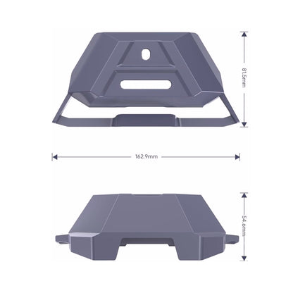 Close-up of Starlink Mini mounting base plate with bolts