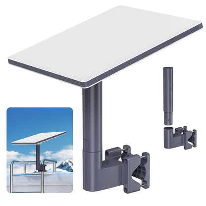 Starlink Mini pole clamp mount attached to vertical mast