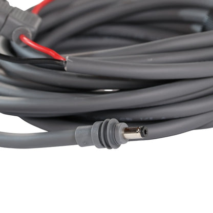 Starlink Mini pre-terminated DC cable plugged into 12V system