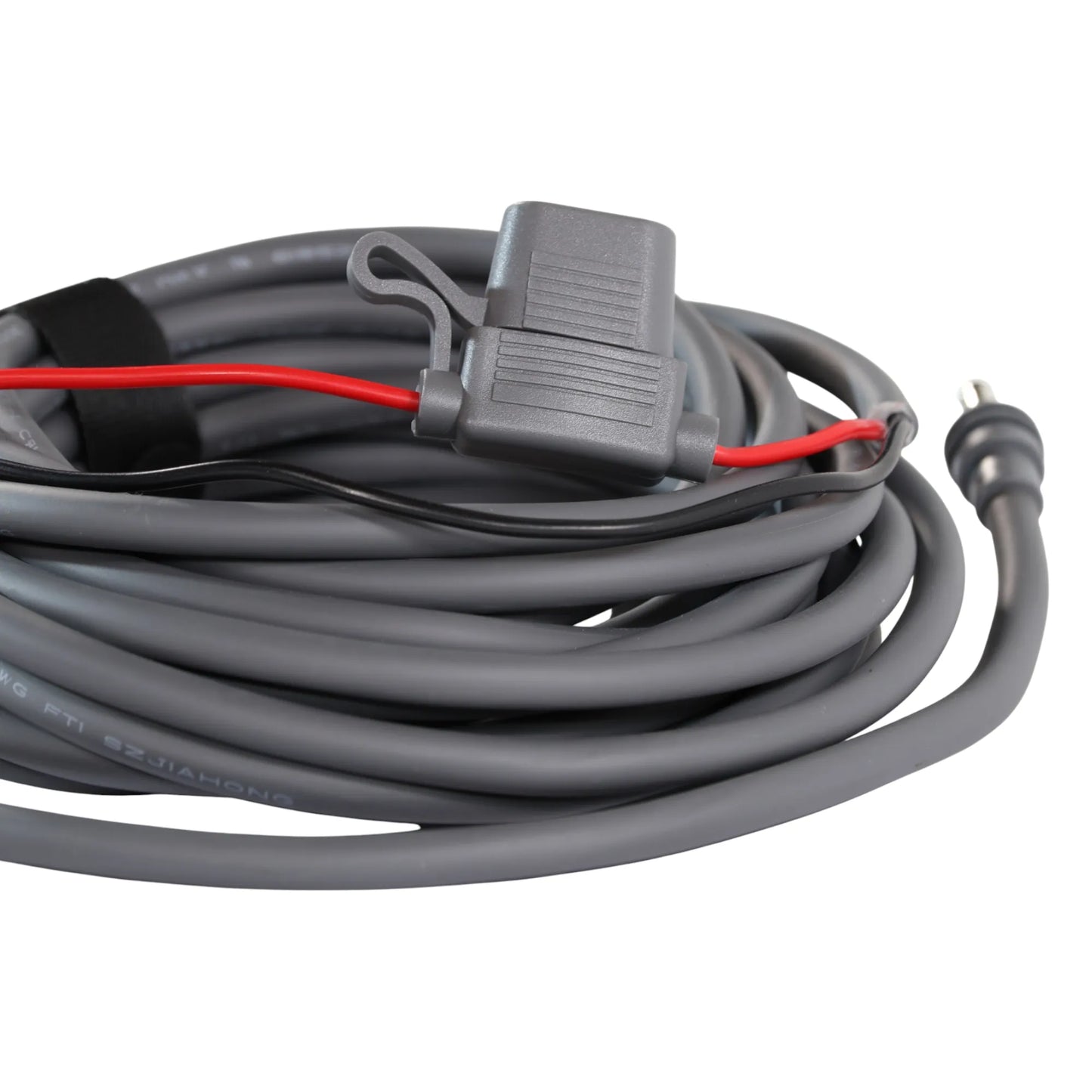 Starlink Mini pre wired DC harness routed through van cabinetry