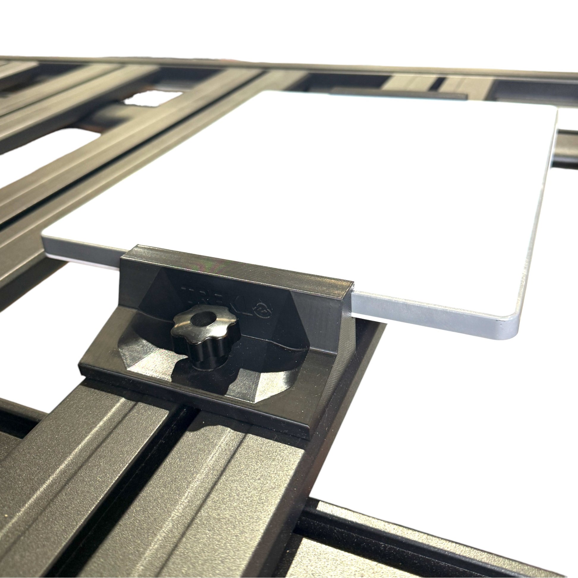 Starlink Mini roof rack mount holding dish during travel