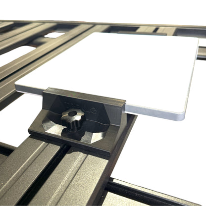 Starlink Mini roof rack mount holding dish during travel