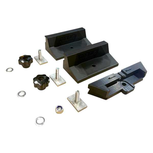 close-up of Starlink Mini platform mount fixed to roof rack