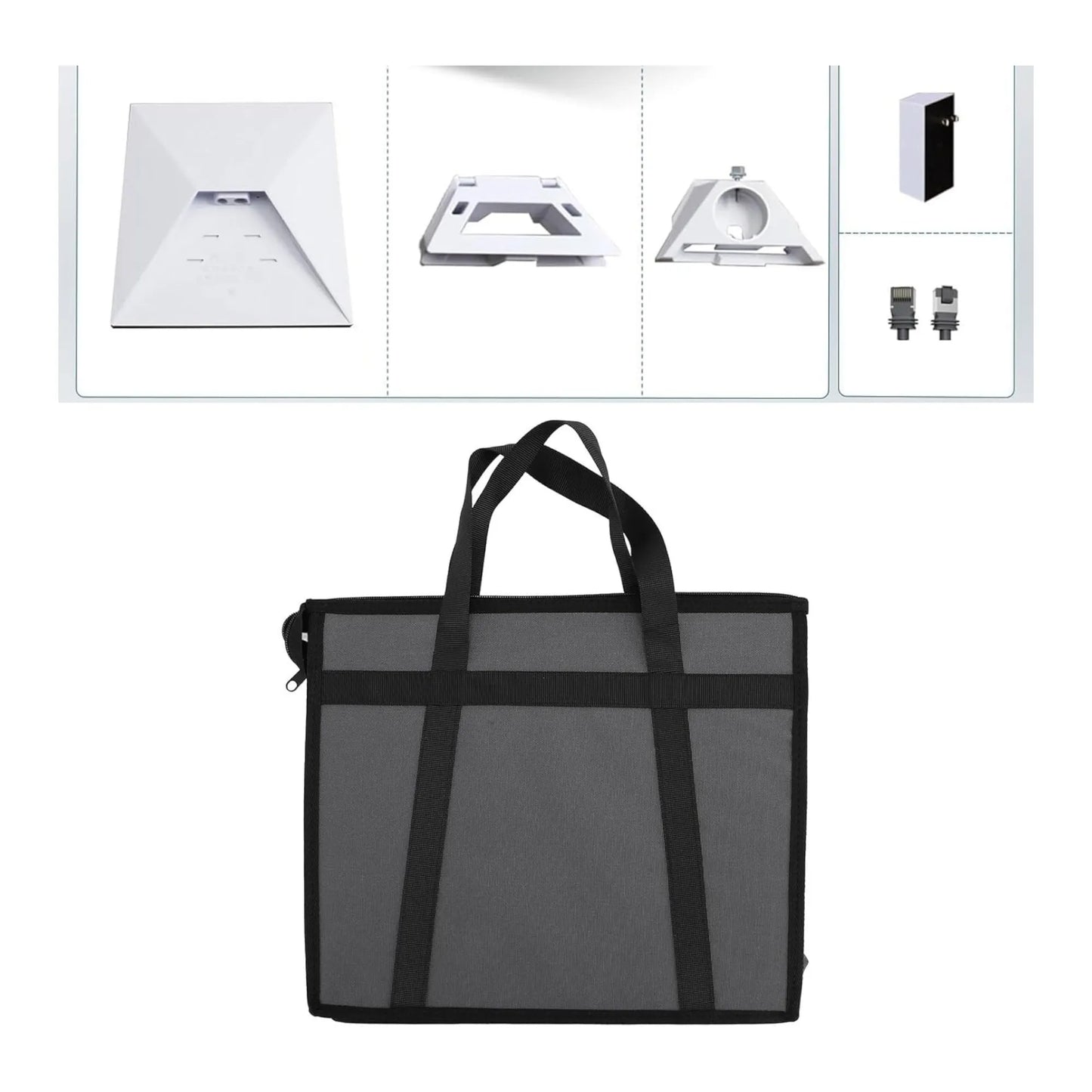 Starlink Mini durable travel bag zipped up for transport