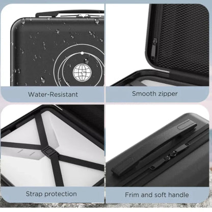 Starlink Mini magnet mount and case laid out for setup