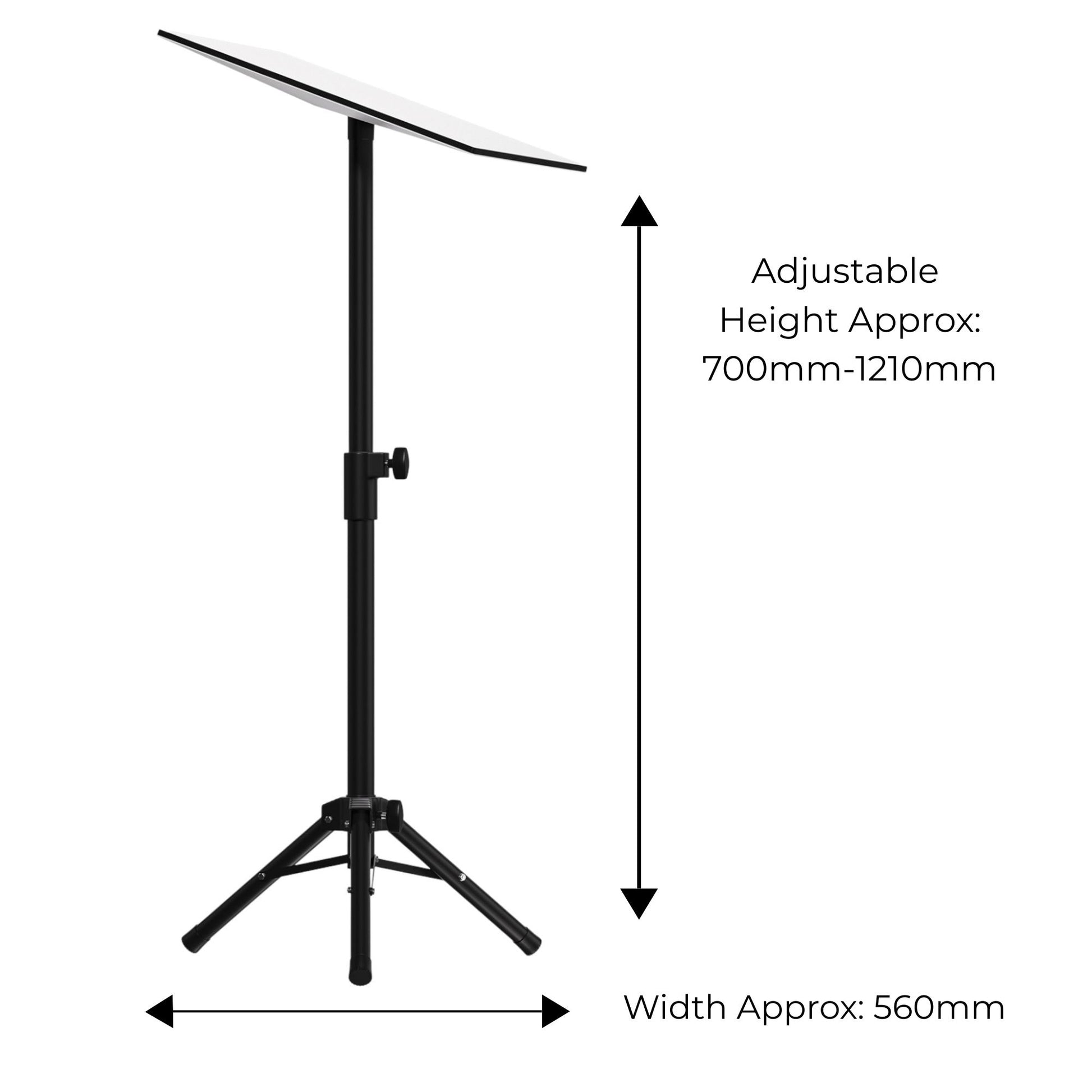 Starlink tall tripod stand holding satellite dish on uneven ground