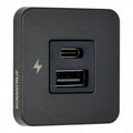 TILE USB-A & C Interior Charging Socket - Black Bezel