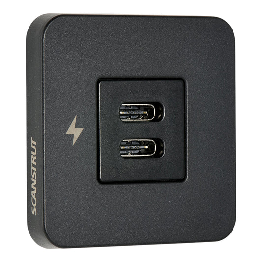 TILE Dual USB-C Interior Charging Socket - Black Bezel