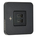TILE Dual USB-C Interior Charging Socket - Black Bezel