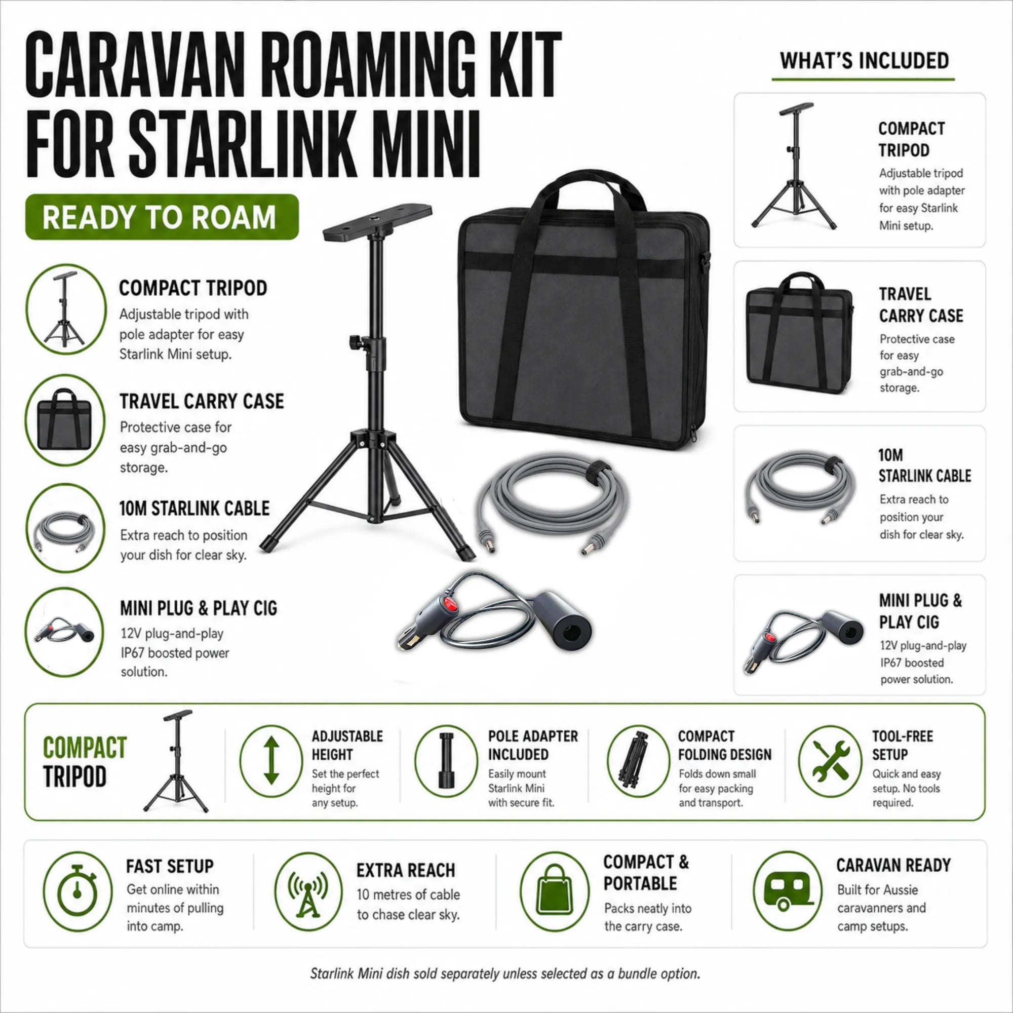 Treklo Caravan Roaming Kit For Starlink Mini