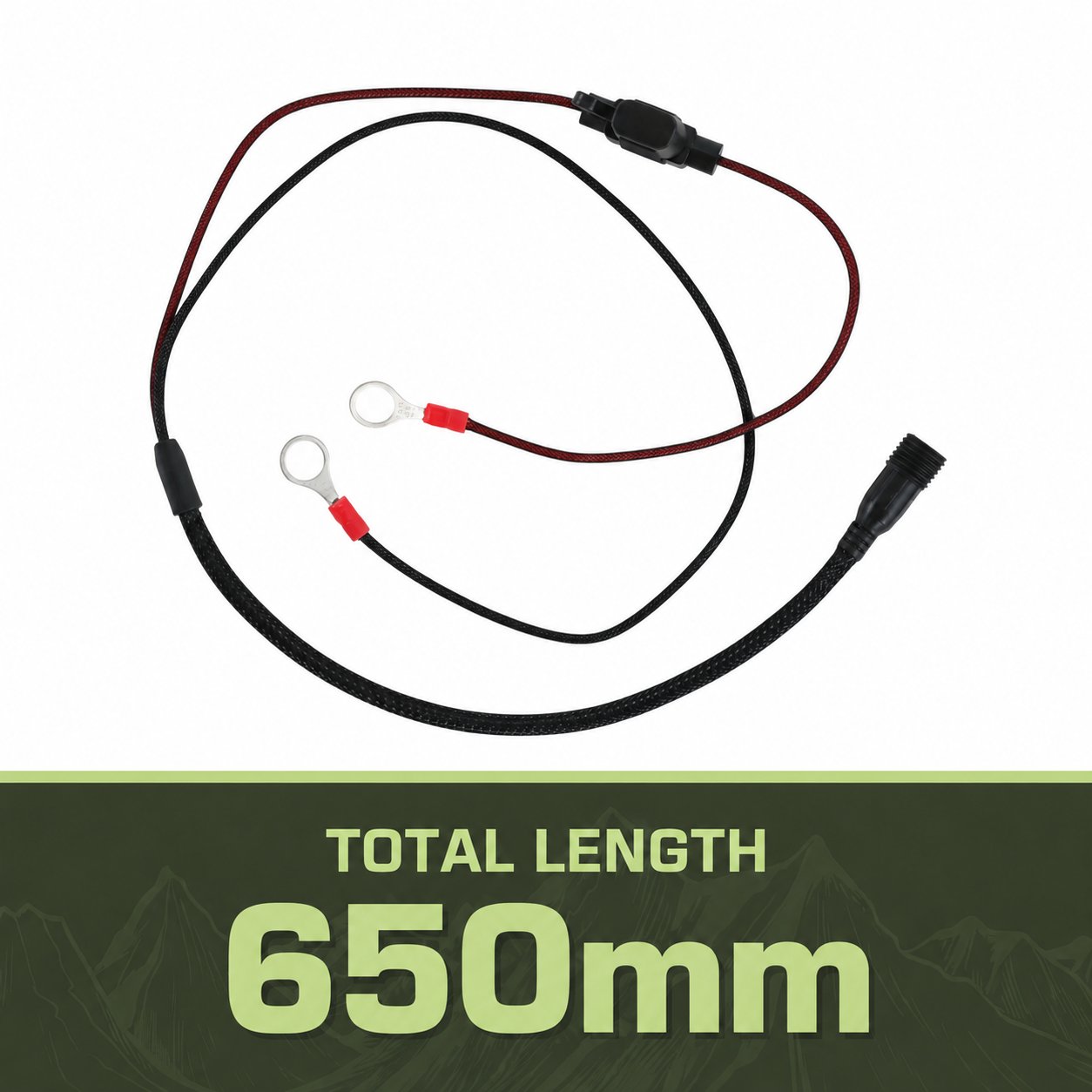 AquaLock battery cable with waterproof female connector.