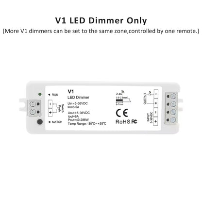 compact V1 brightness controller beside tools