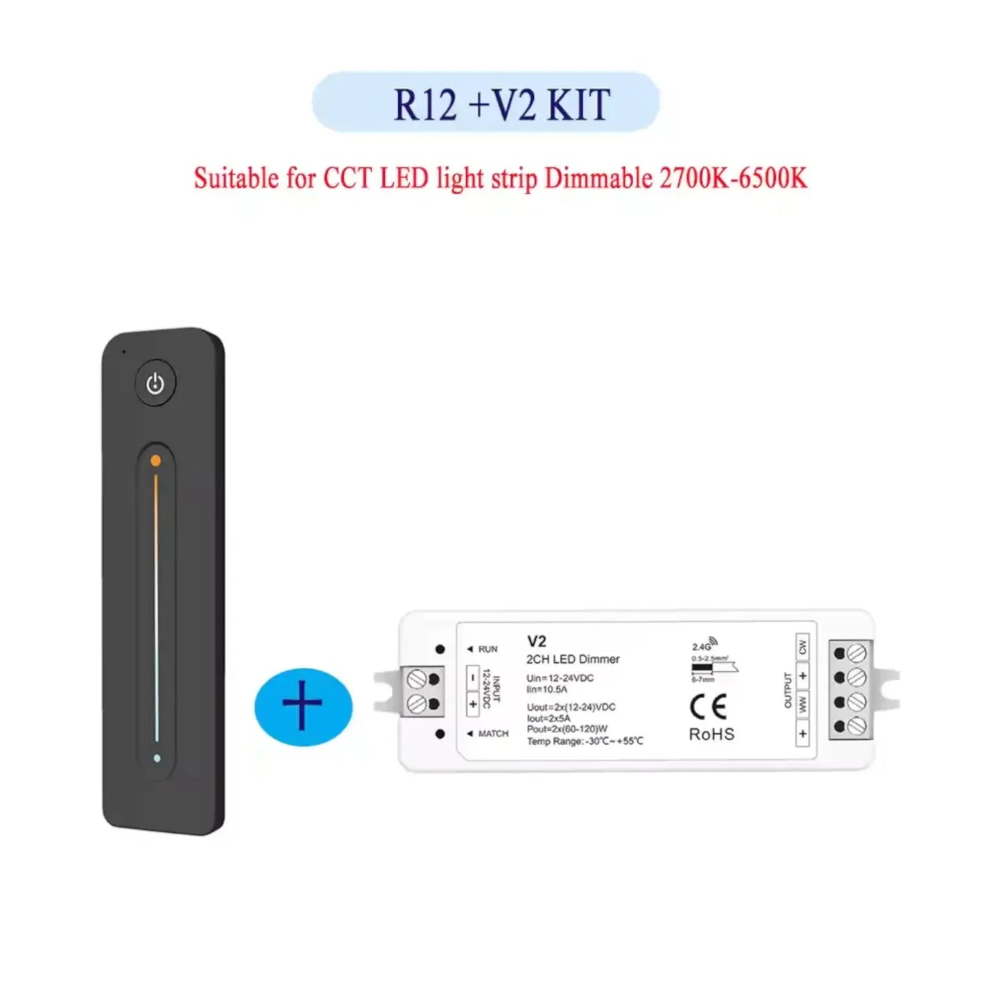V2 + R12 dimmer and remote starter kit on bench