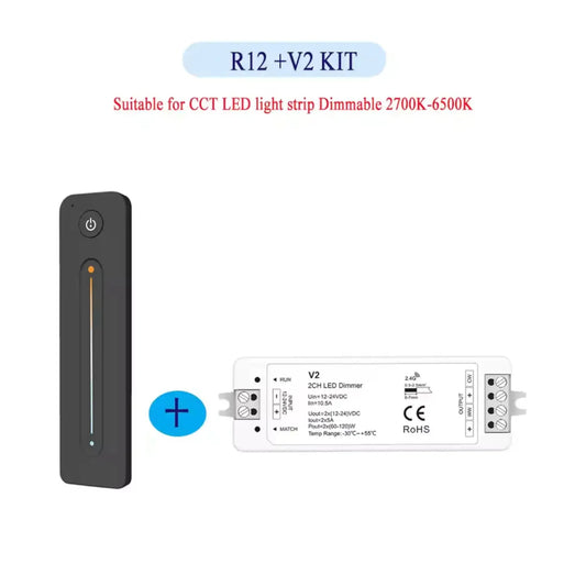 V2 + R12 dimmer and remote starter kit on bench