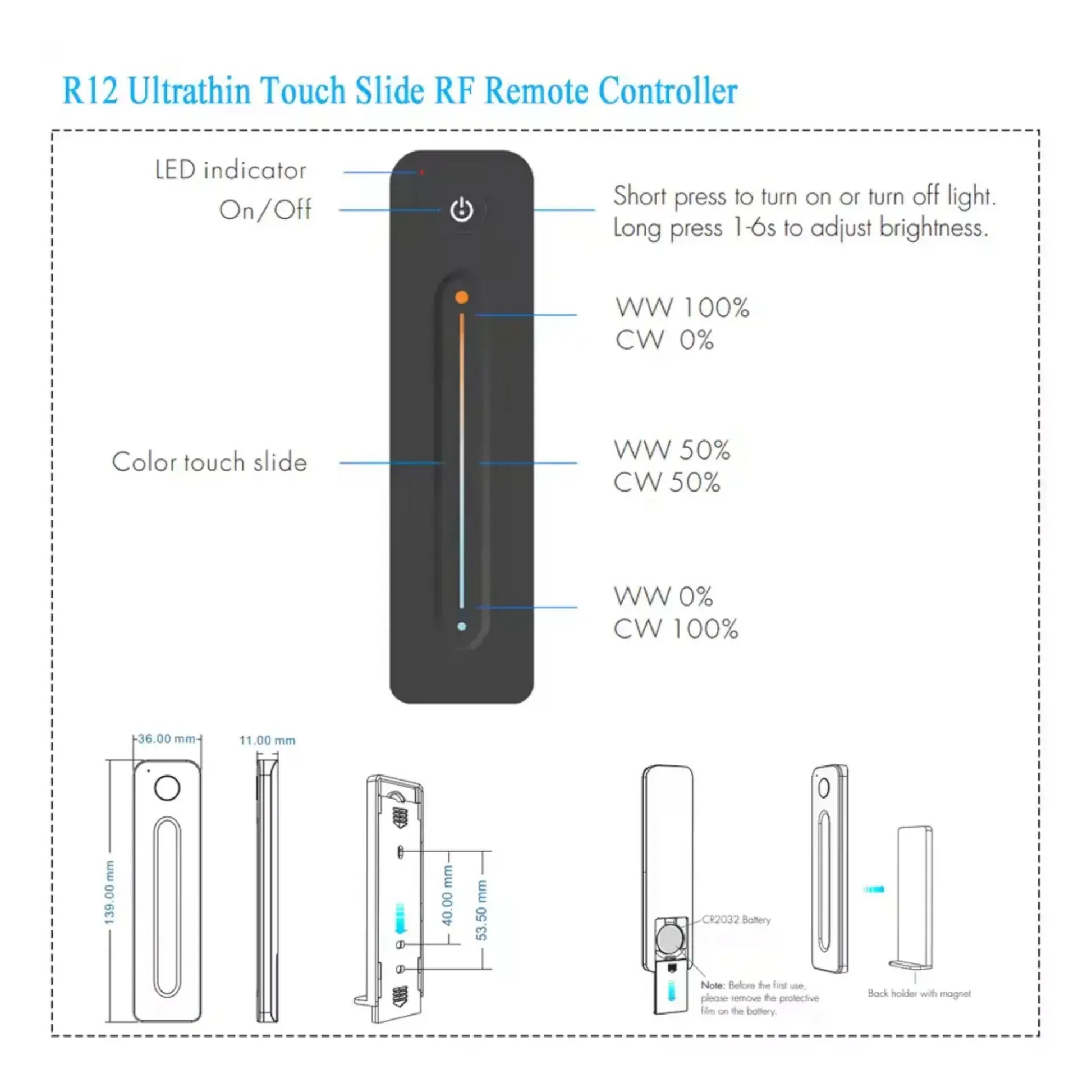 R12 wireless remote controlling V2 LED dimmer