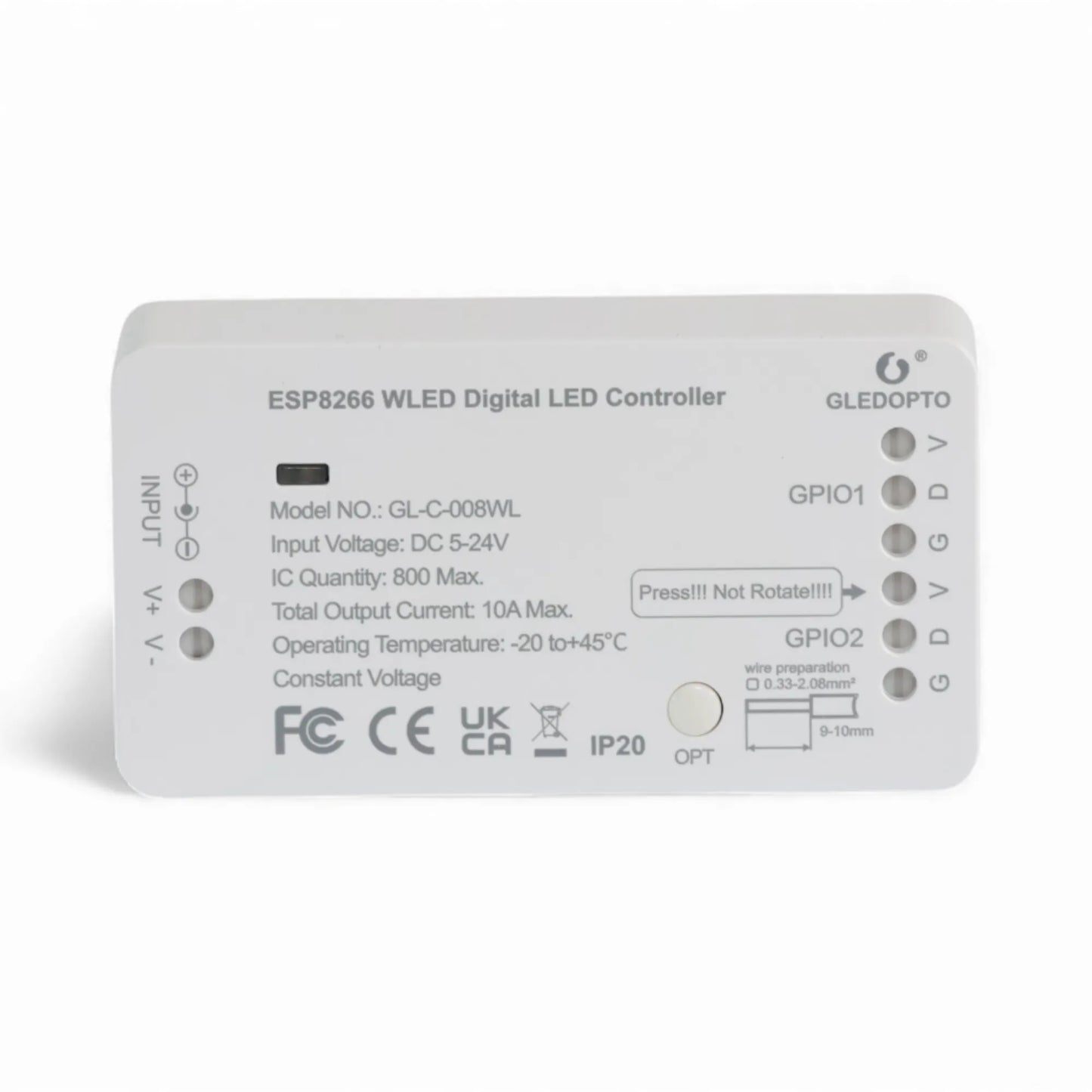 WLED controller module on bench