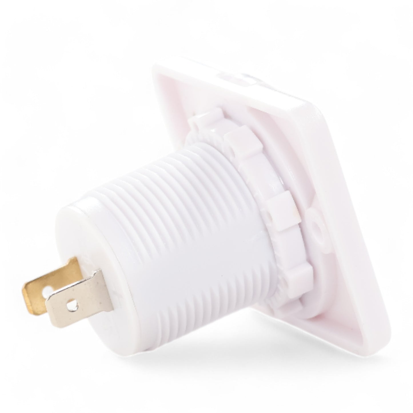 USB-A and Type C Charger Socket 12-24v White Flush Mount