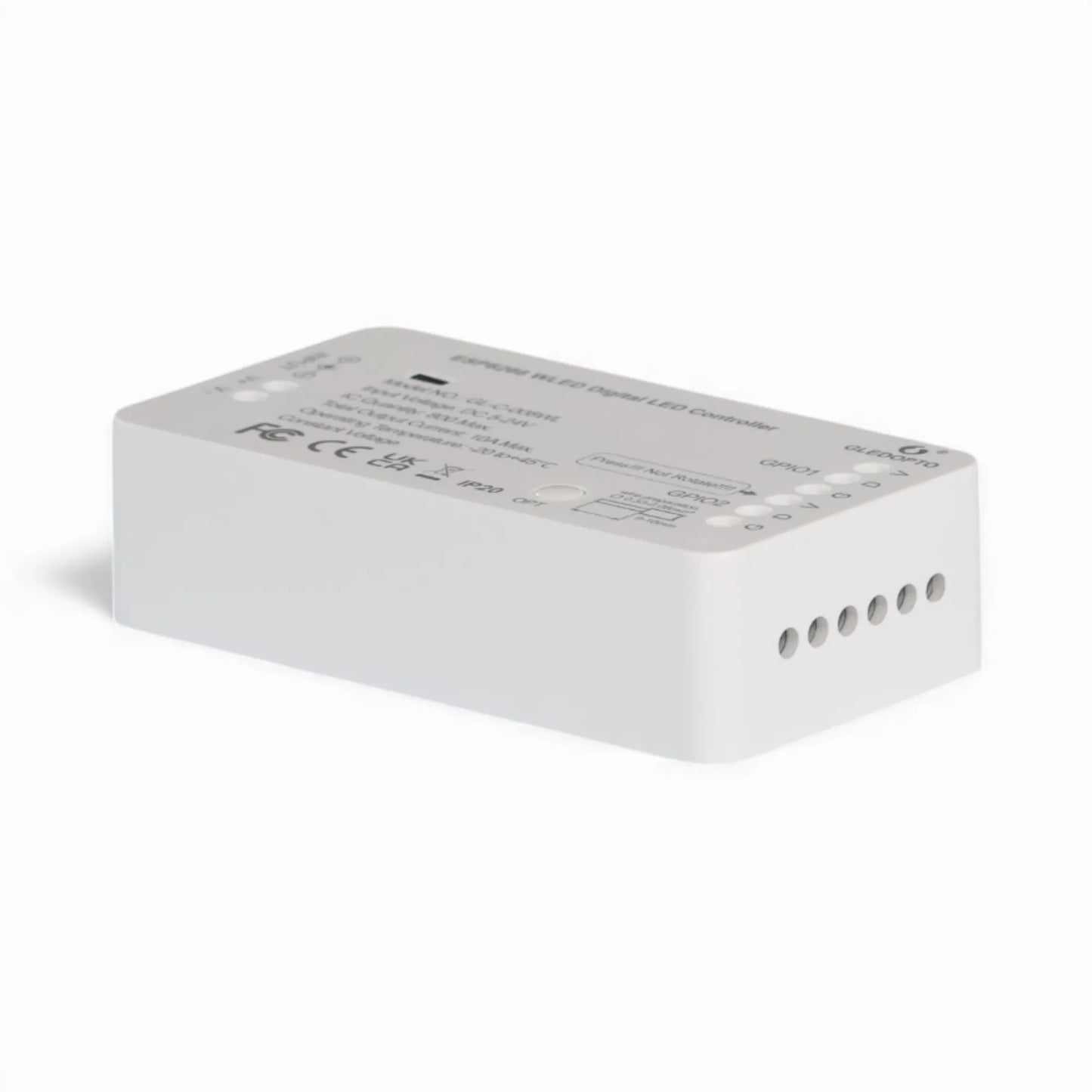 WLED controller powering RGB addressable strip