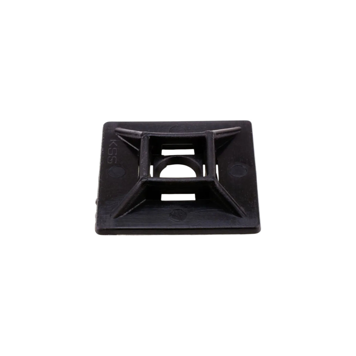 Self adhesive zip tie mount for securing 12v cables and wire looms in caravans