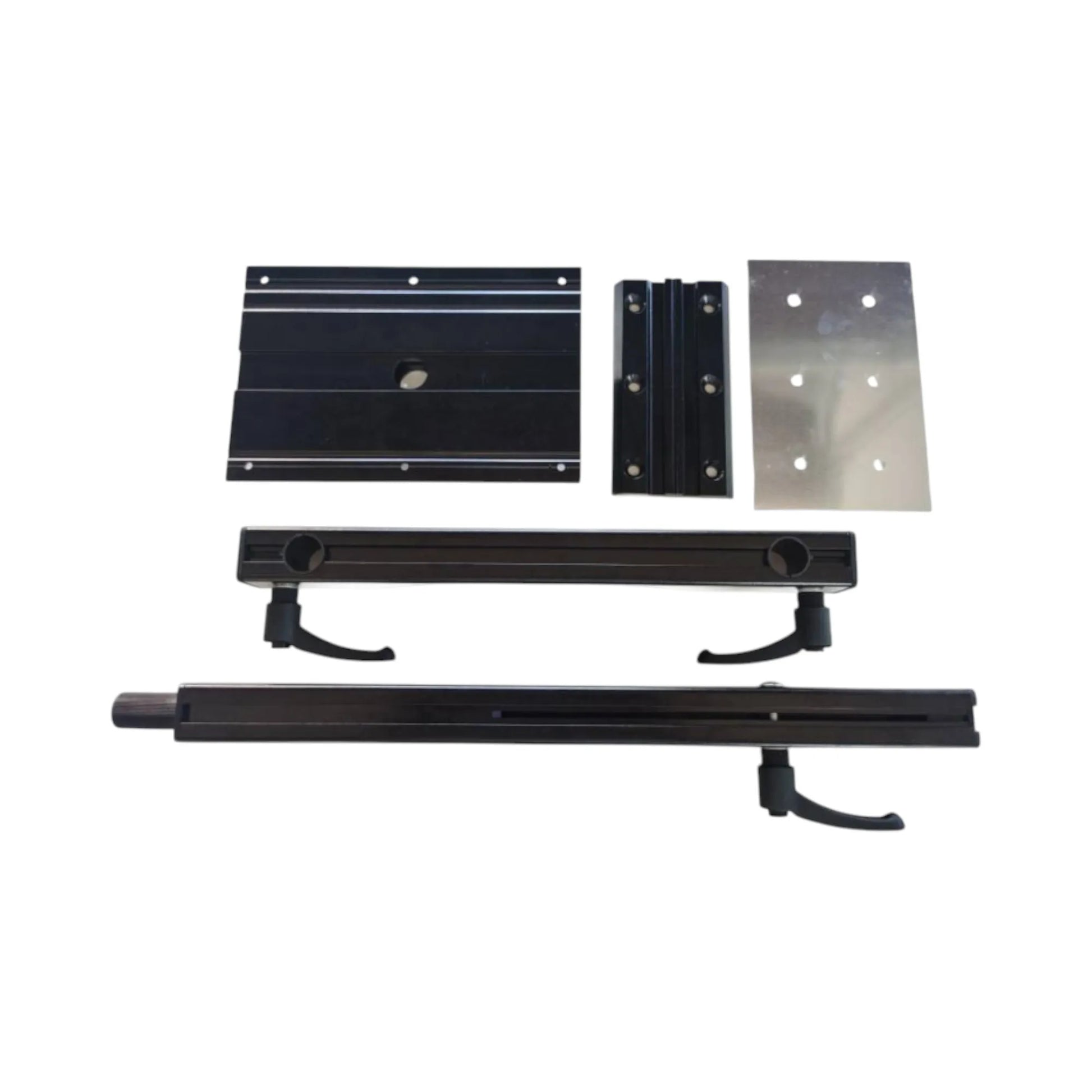 strong aluminum adjustable swivel caravan table black finish 100kg rated