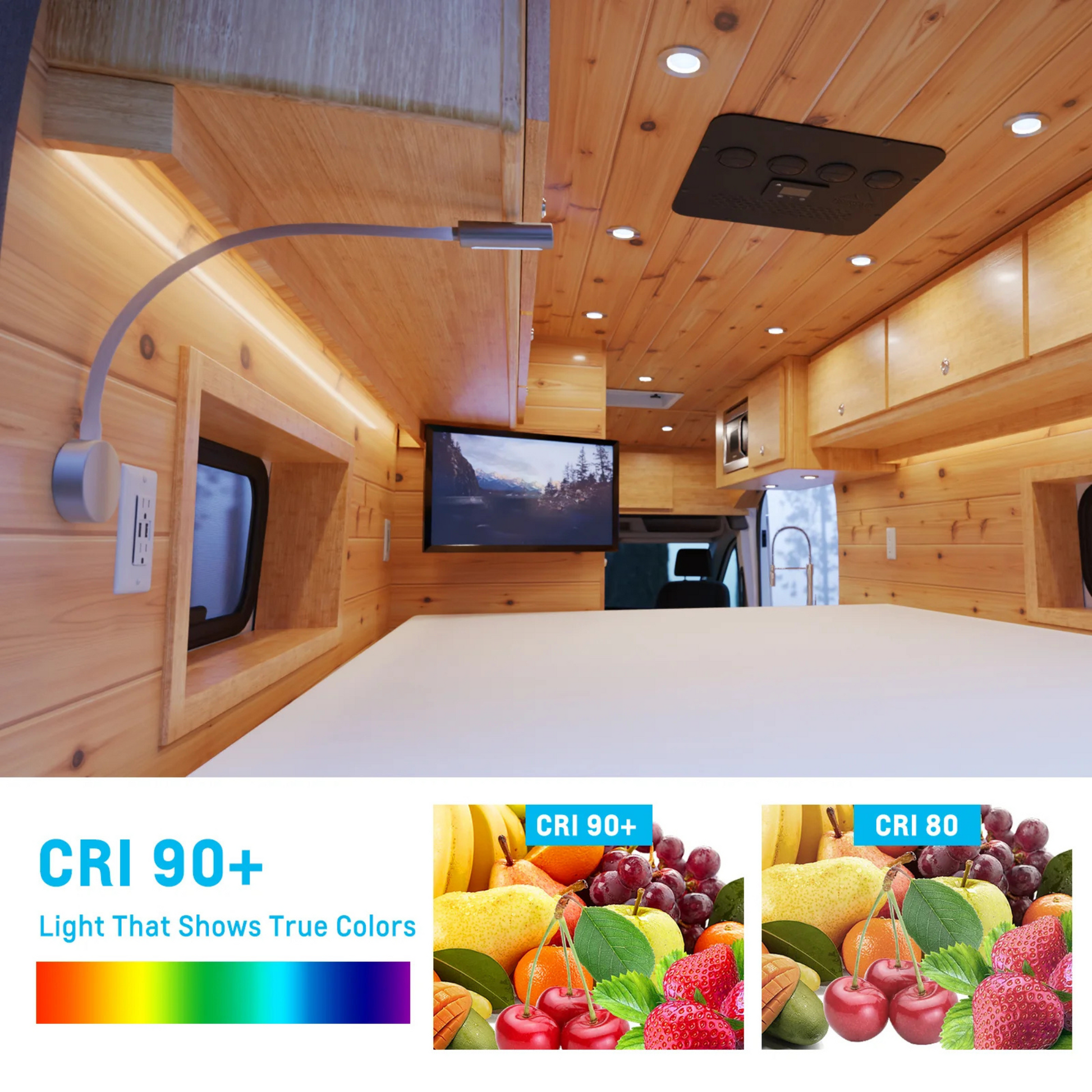 12/24v wall reading lamp in neutral product view