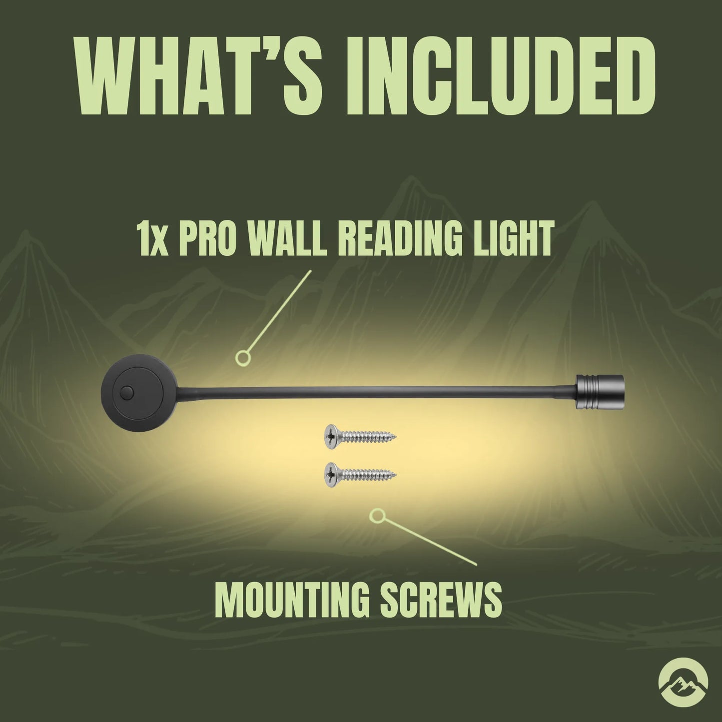 Adjustable LED reading lamp for caravans, campervans, and boats