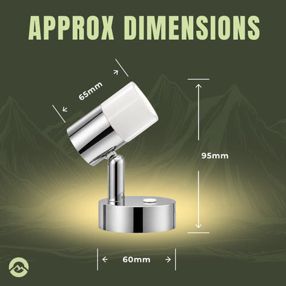 Adjustable Ray swivel reading light for caravan, campervan, and RV interiors