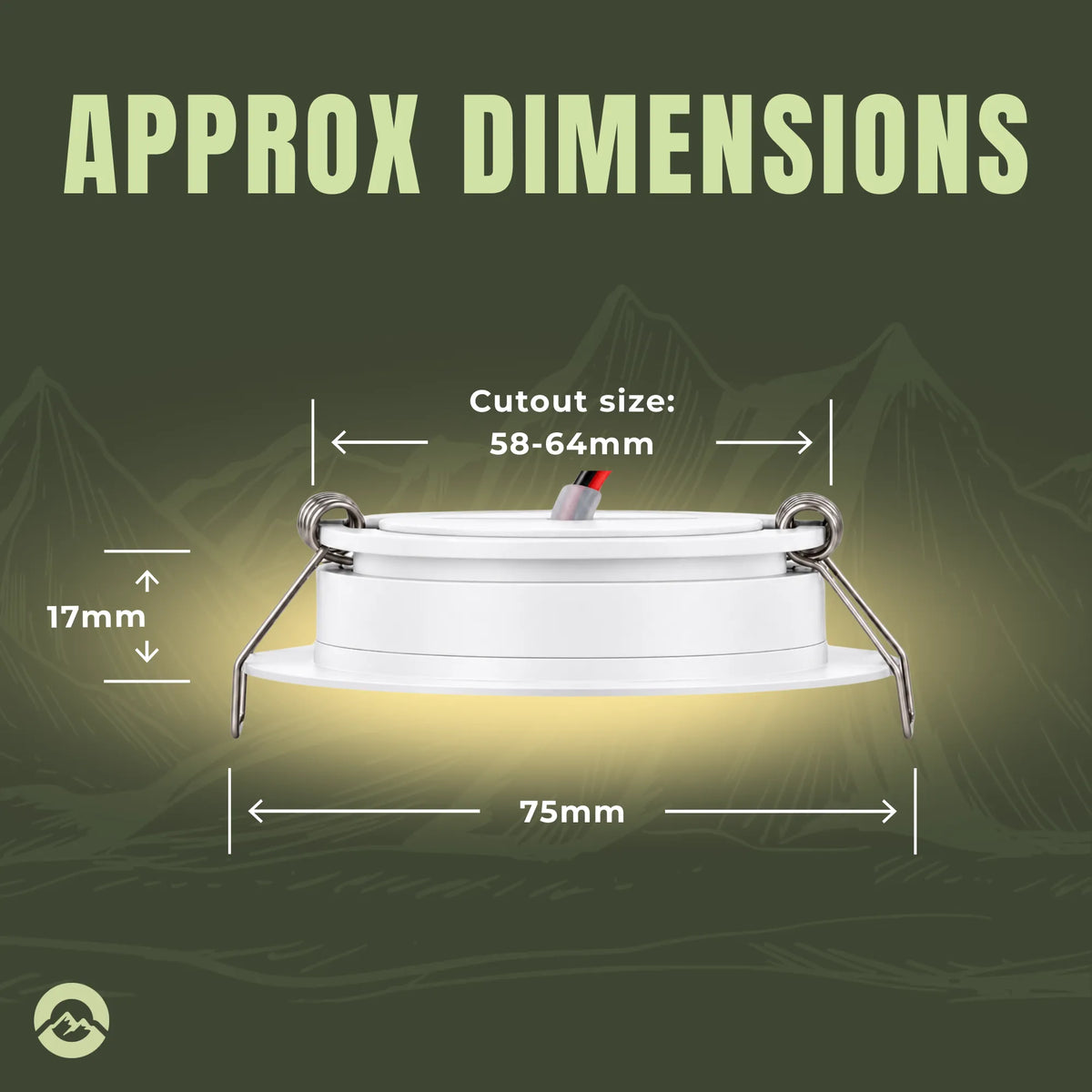 Adjustable white RV recessed LEDs with dimming for flexible dual mode interior lighting