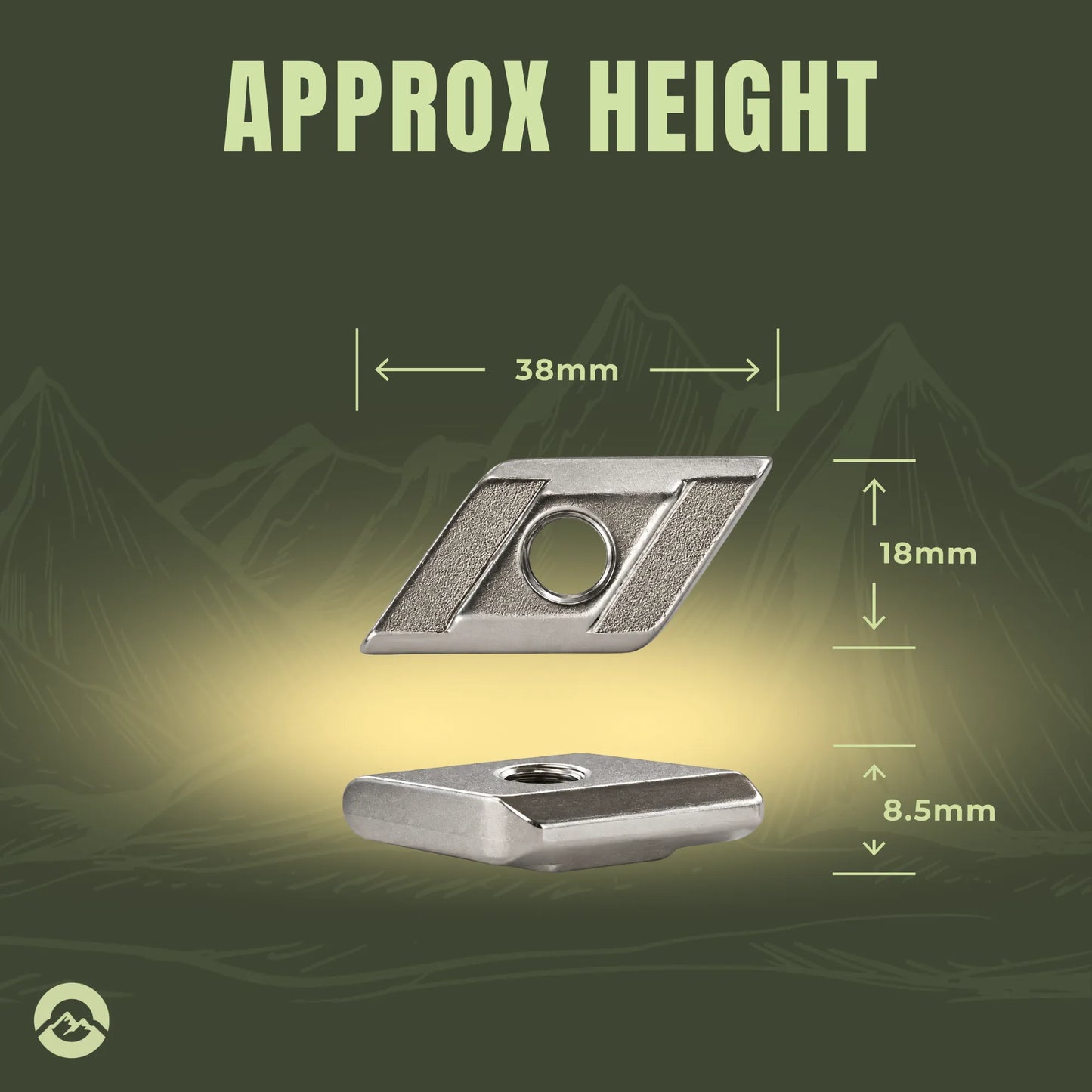 Caravan roof rack mounting hardware for reliable accessory attachment