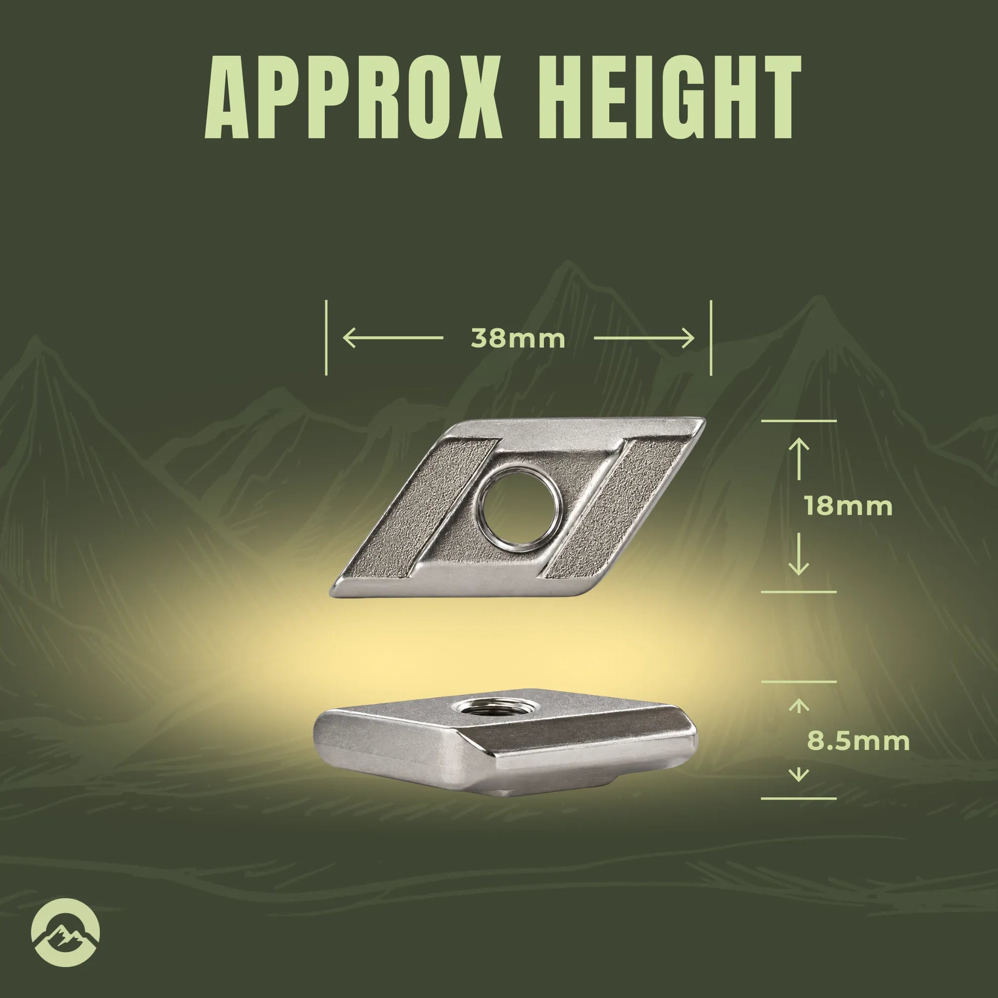 Caravan roof rack mounting hardware for reliable accessory attachment