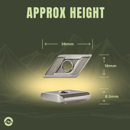 Caravan roof rack mounting hardware for reliable accessory attachment
