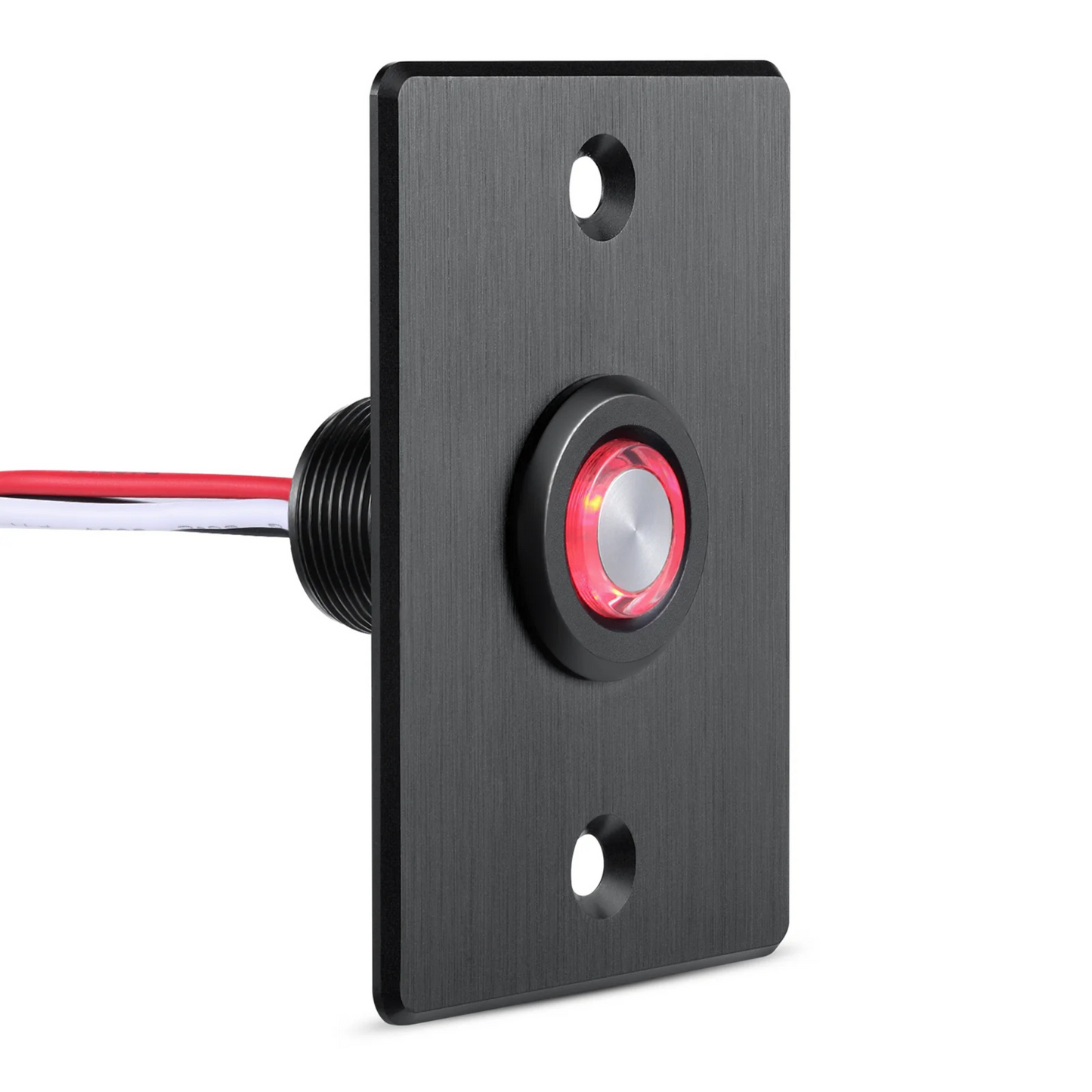 aluminum black LED dimmer switch with red indicator