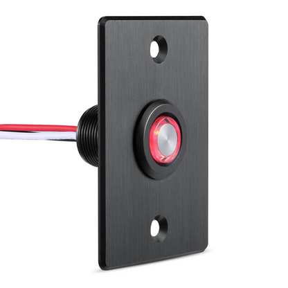 aluminum black LED dimmer switch with red indicator