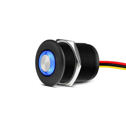 aluminum black led dimmer switch in neutral view