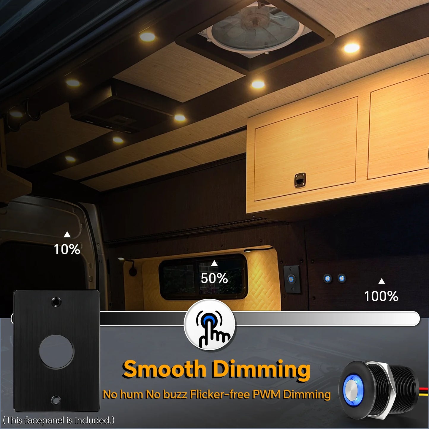 black brightness controller for led lighting