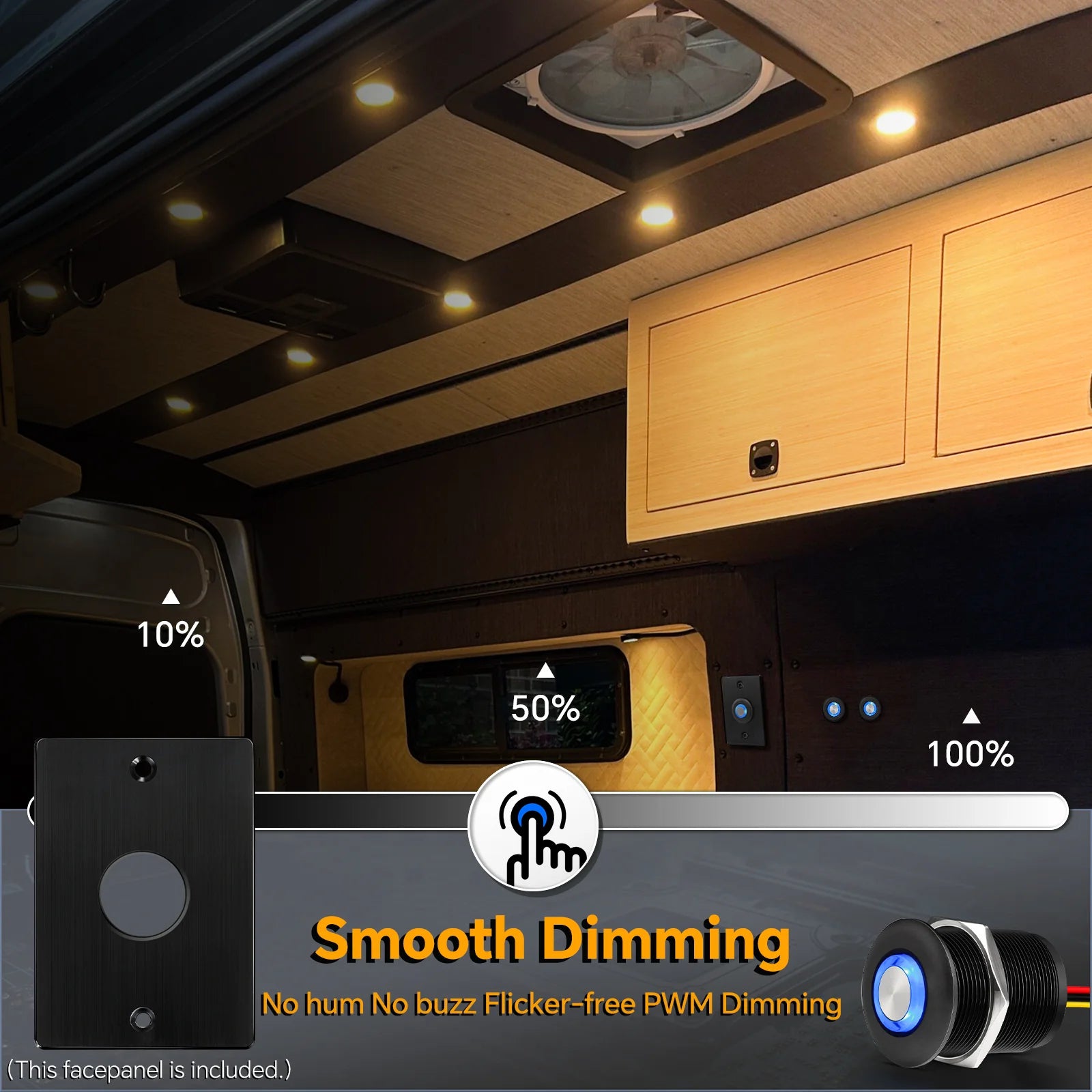 black brightness controller for led lighting