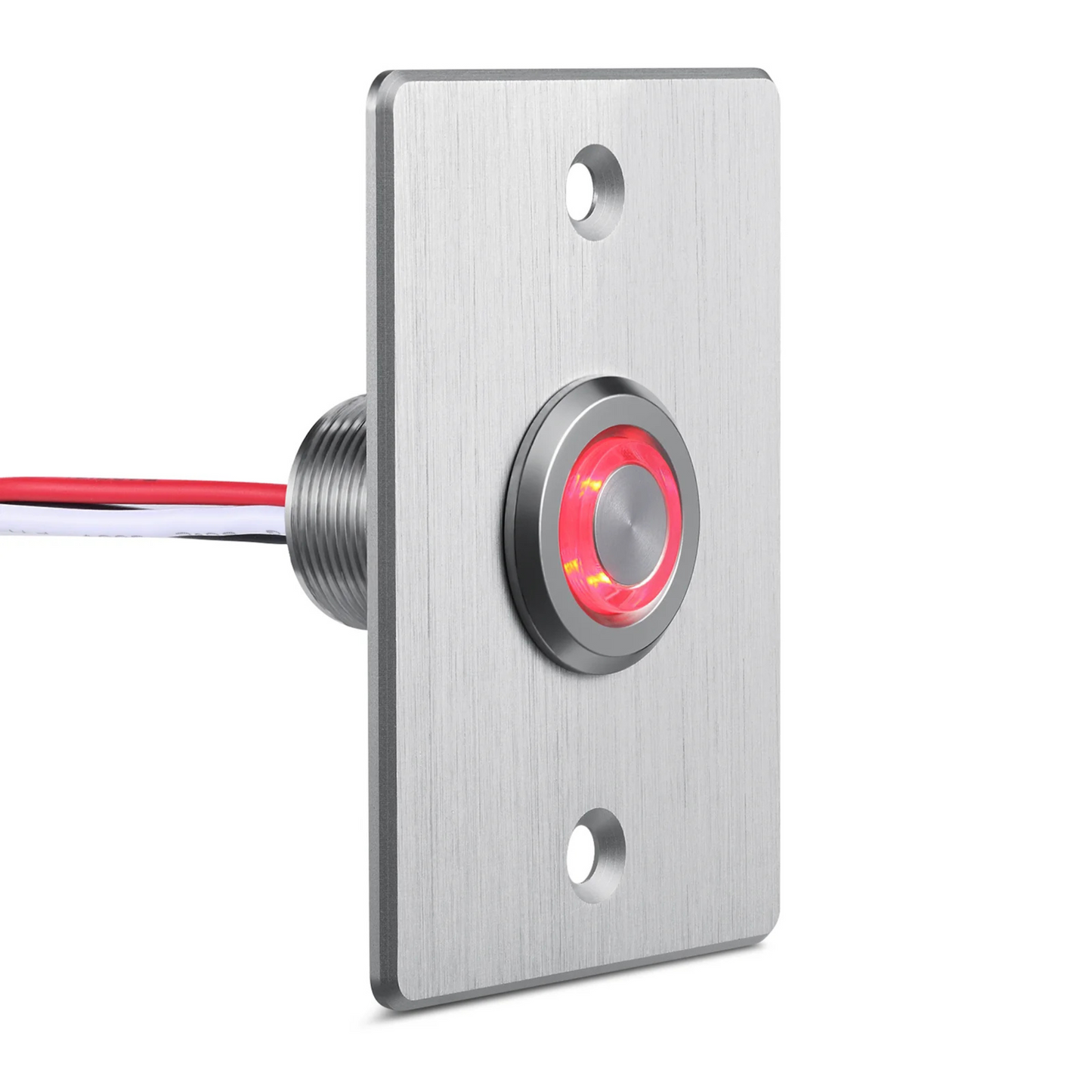 aluminum silver LED dimmer switch with red indicator